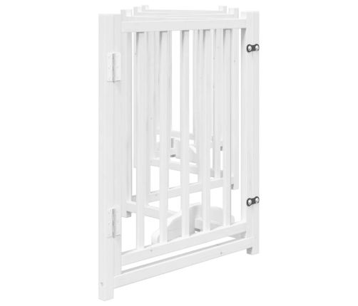 vidaXL suņu vārti ar durvīm salokāmi 6 paneļi 300 cm egles masīvkoks