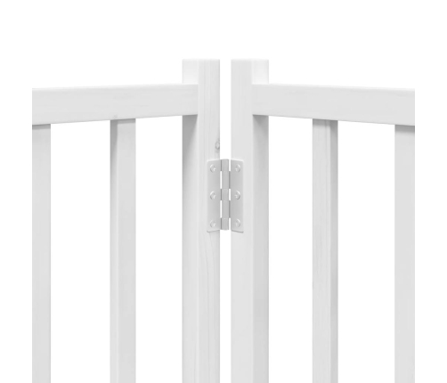 vidaXL suņu vārti ar durvīm salokāmi 6 paneļi 300 cm egles masīvkoks