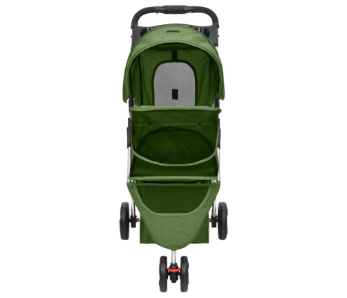 vidaXL saliekami suņu ratiņi, zaļi, 80x46x98 cm, Oksfordas audums