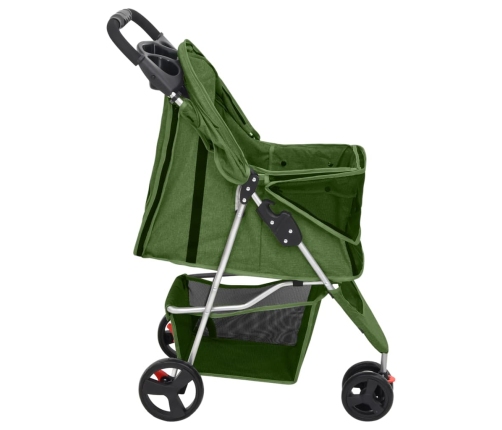 vidaXL saliekami suņu ratiņi, zaļi, 80x46x98 cm, Oksfordas audums