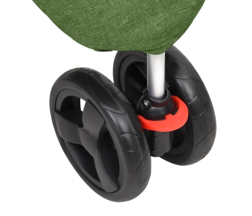 vidaXL saliekami suņu ratiņi, zaļi, 80x46x98 cm, Oksfordas audums