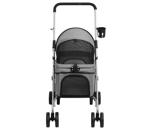 vidaXL saliekami suņu ratiņi, 76x50x100 cm, Oksfordas audums, pelēki