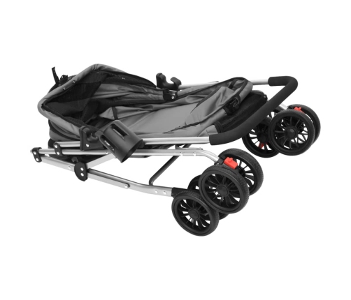 vidaXL saliekami suņu ratiņi, 76x50x100 cm, Oksfordas audums, pelēki