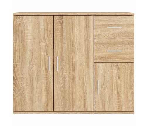 vidaXL kumode, ozolkoka krāsa, 91x29,5x75 cm, inženierijas koks