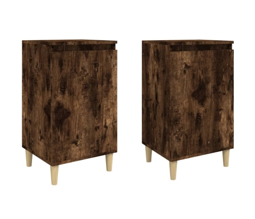 vidaXL naktsskapīši, 2 gb., koka krāsa, 40x35x70 cm, inženierijas koks