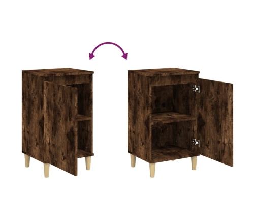 vidaXL naktsskapīši, 2 gb., koka krāsa, 40x35x70 cm, inženierijas koks