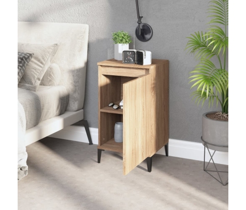 vidaXL naktsskapīši, 2 gb., koka krāsa, 40x35x70 cm, inženierijas koks