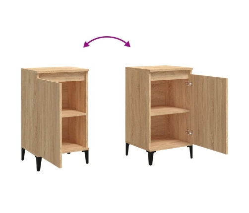 vidaXL naktsskapīši, 2 gb., koka krāsa, 40x35x70 cm, inženierijas koks