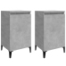 vidaXL naktsskapīši, pelēki, 2 gab., 40x35x70 cm, inženierijas koks