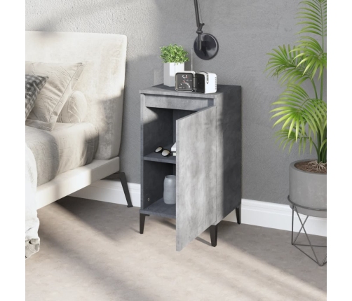 vidaXL naktsskapīši, pelēki, 2 gab., 40x35x70 cm, inženierijas koks