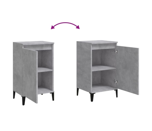 vidaXL naktsskapīši, pelēki, 2 gab., 40x35x70 cm, inženierijas koks