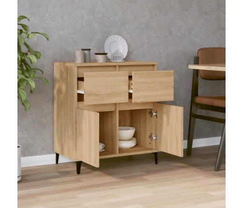 vidaXL kumode, ozolkoka krāsā, 60x35x70 cm, inženierijas koks