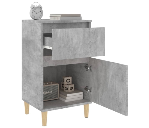 vidaXL naktsskapītis, betona pelēks, 40x35x70 cm