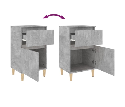 vidaXL naktsskapītis, betona pelēks, 40x35x70 cm