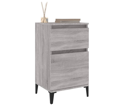 vidaXL naktsskapīši, 2 gab., pelēki, 40x35x70 cm