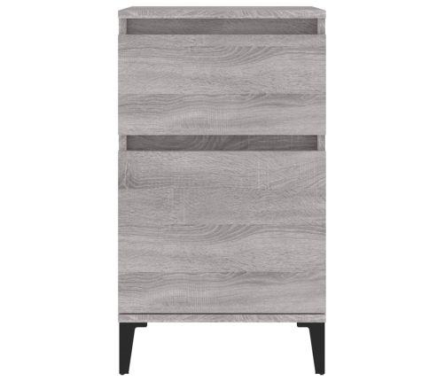 vidaXL naktsskapīši, 2 gab., pelēki, 40x35x70 cm