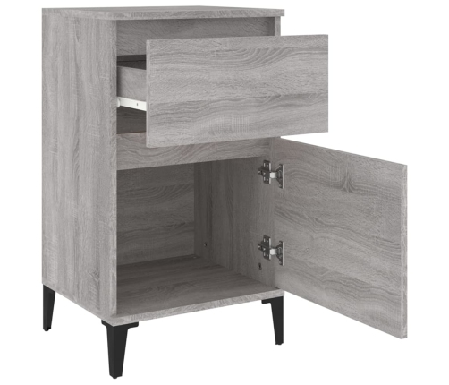 vidaXL naktsskapīši, 2 gab., pelēki, 40x35x70 cm