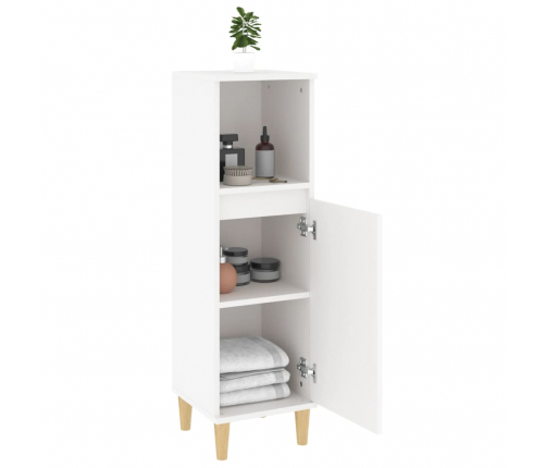 vidaXL vannasistabas skapis, balts, 30x30x100 cm, inženierijas koks