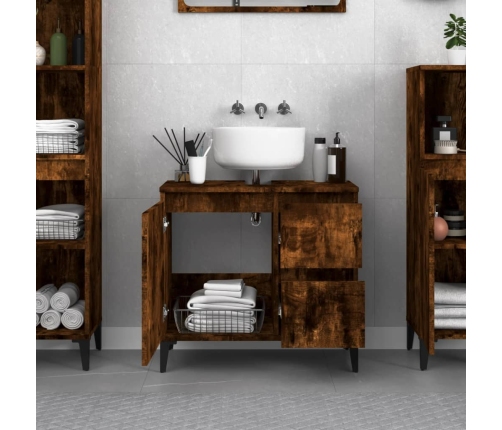 vidaXL vannasistabas skapītis, ozola, 65x33x60 cm, inženierijas koks