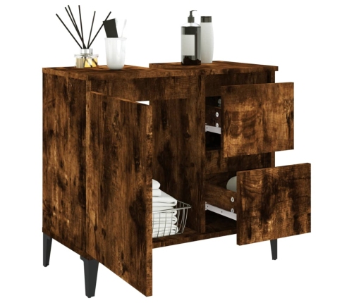 vidaXL vannasistabas skapītis, ozola, 65x33x60 cm, inženierijas koks