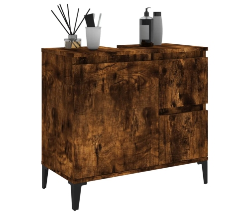 vidaXL vannasistabas skapītis, ozola, 65x33x60 cm, inženierijas koks