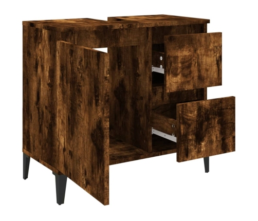 vidaXL vannasistabas skapītis, ozola, 65x33x60 cm, inženierijas koks