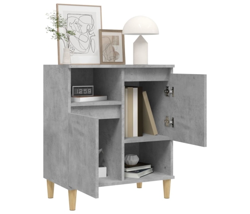 vidaXL plaukts, betona pelēks, 60x35x70 cm, inženierijas koks