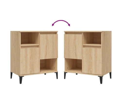 vidaXL kumode, ozolkoka krāsā, 60x35x70 cm, inženierijas koks