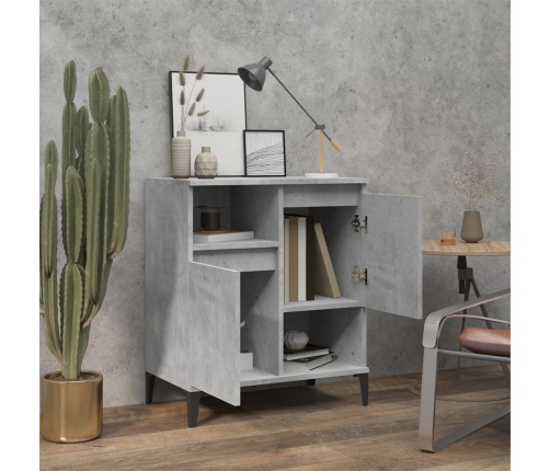 vidaXL plaukts, betona pelēks, 60x35x70 cm, inženierijas koks