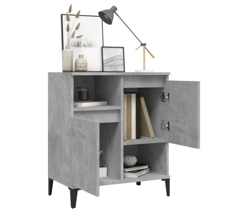 vidaXL plaukts, betona pelēks, 60x35x70 cm, inženierijas koks