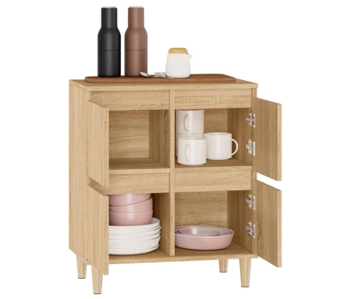 vidaXL kumode, ozolkoka krāsā, 60x35x70 cm, inženierijas koks