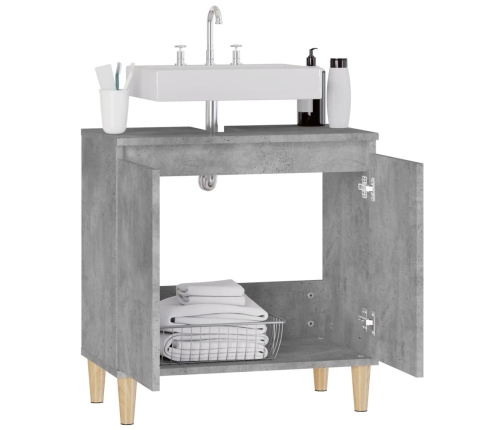 vidaXL izlietnes skapītis, betonpelēks, 58x33x60 cm, inženierijas koks