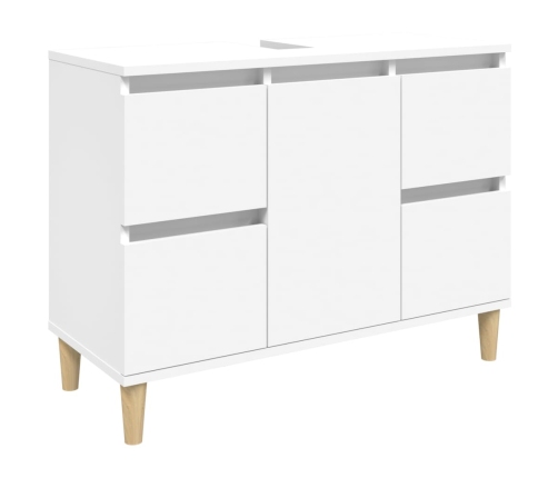 vidaXL izlietnes skapītis, balts, 80x33x60 cm, inženierijas koks