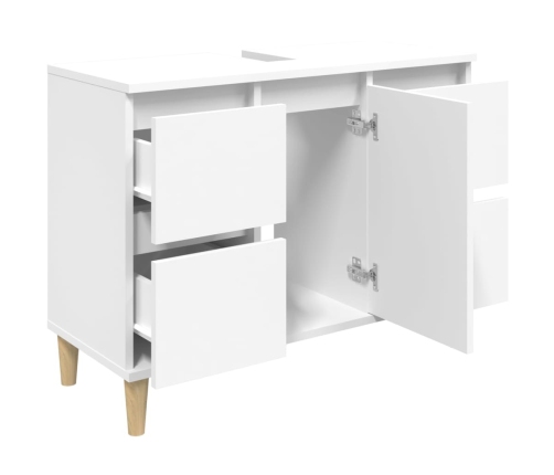 vidaXL izlietnes skapītis, balts, 80x33x60 cm, inženierijas koks