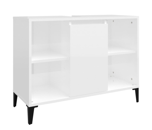 vidaXL izlietnes skapītis, balts, 80x33x60 cm, inženierijas koks