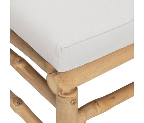 vidaXL 10-daļīgs dārza dīvānu komplekts ar pelēkiem matračiem, bambuss