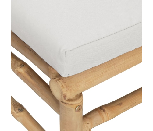 11-Daļīgs Dārza Dīvānu Komplekts Ar Pelēkiem Matračiem, Bambuss Vidaxl