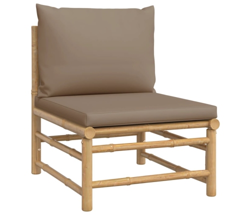 vidaXL 10-daļīgs dārza atpūtas mēbeļu komplekts ar matračiem, bambuss