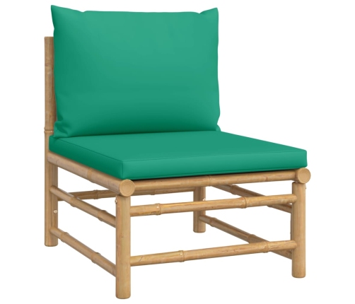 vidaXL 10-daļīgs dārza atpūtas mēbeļu komplekts ar matračiem, bambuss