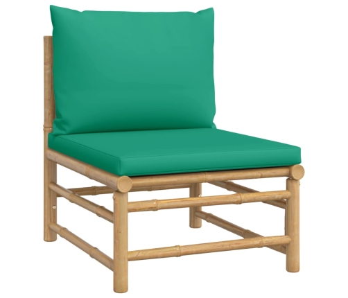 vidaXL 11-daļīgs dārza atpūtas mēbeļu komplekts ar matračiem, bambuss