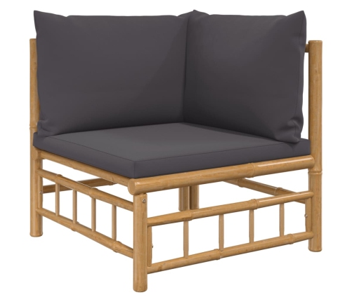 vidaXL 10-daļīgs dārza atpūtas mēbeļu komplekts ar matračiem, bambuss