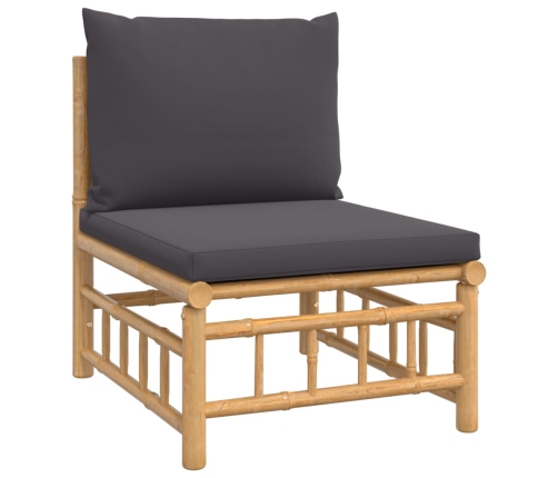 vidaXL 10-daļīgs dārza atpūtas mēbeļu komplekts ar matračiem, bambuss