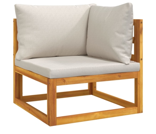 vidaXL 10-daļīgs dārza atpūtas mēbeļu komplekts, matrači, masīvkoks