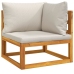 vidaXL 12-daļīgs dārza atpūtas mēbeļu komplekts, matrači, masīvkoks