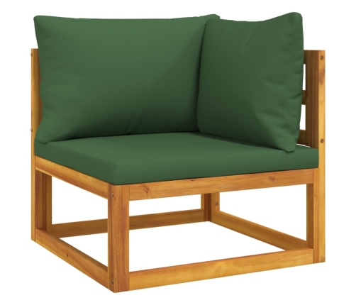 vidaXL 10-daļīgs dārza atpūtas mēbeļu komplekts, matrači, masīvkoks