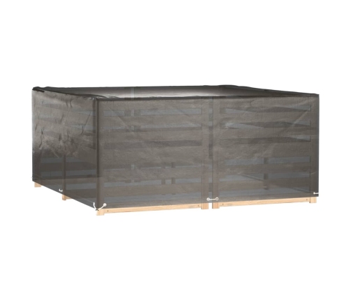 vidaXL 2 dārza mēbeļu pārklāji, 16 gredzeni, 205x205x90 cm, kvadrāta