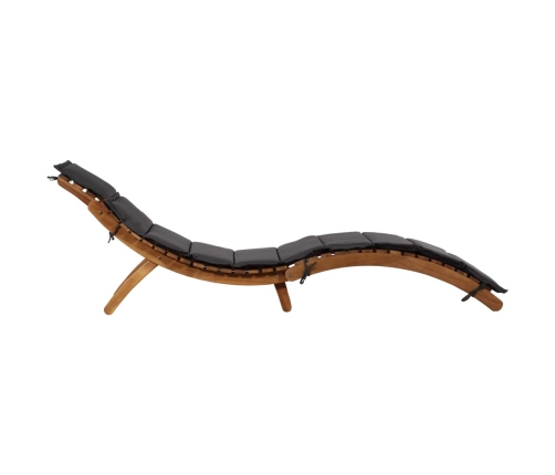 vidaXL sauļošanās zviļņi ar spilveniem, 2 gab., akācijas masīvkoks