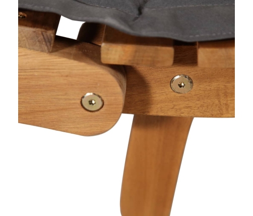 vidaXL sauļošanās zviļņi ar spilveniem, 2 gab., akācijas masīvkoks