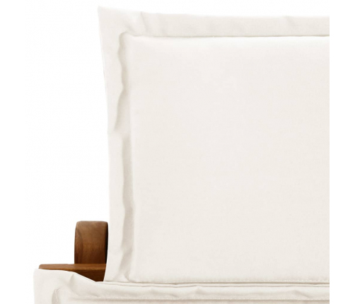 vidaXL sauļošanās zviļņi ar spilveniem, 2 gab., akācijas masīvkoks