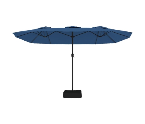 vidaXL saulessargs ar 2 jumtiņiem, zils, 449x245 cm